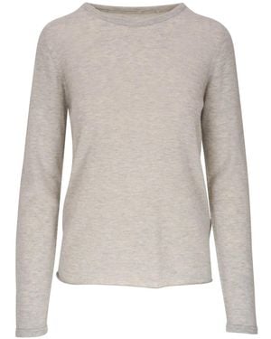 Majestic Filatures Round-Neck Cashmere Jumper - Grey