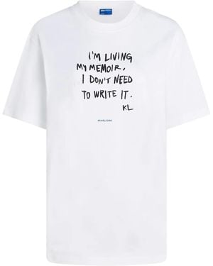 Karl Lagerfeld スローガン Tシャツ - ホワイト