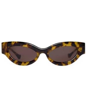 Nanushka Gafas De Sol Trysta Con Motivo Cat-Eye - Marrón