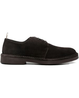 STURLINI FIRENZE Suede Lace-Up Derby Shoes - Black