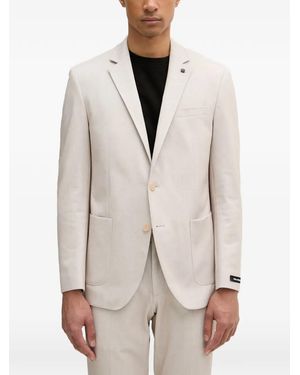 KARL LAGERFELD Notched-Lapel Single-Breasted Suit - Natural
