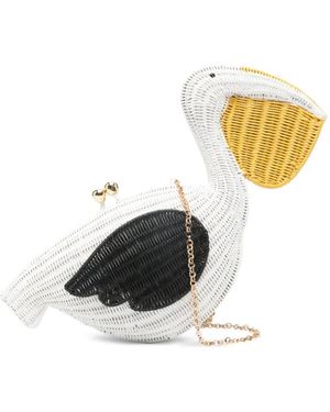 Serpui Pelican Chain Clutch Bag - White