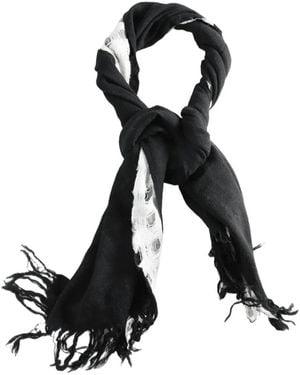 Yohji Yamamoto Distressed Fringed Scarf - Black
