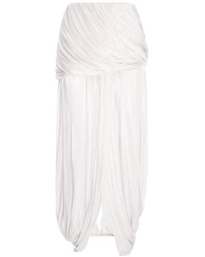 V:PM ATELIER Justine Pleated Midi Skirt - White