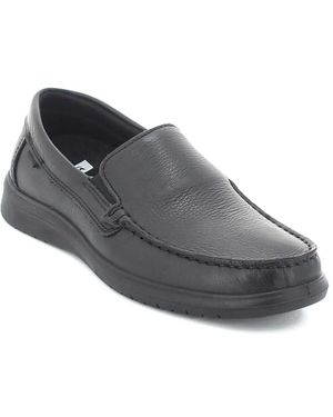 Ara Slip-On Leather Loafers - Gray