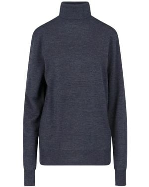 Frankie Shop Eve Turtleneck Jumper - Blue