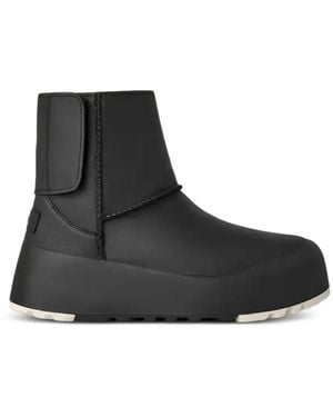 UGG Platform Leather Boots - Black
