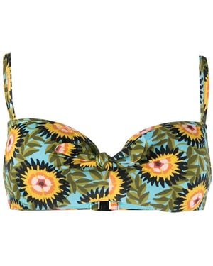 Marlies Dekkers Bellini Floral-Print Bikini Top - Blue