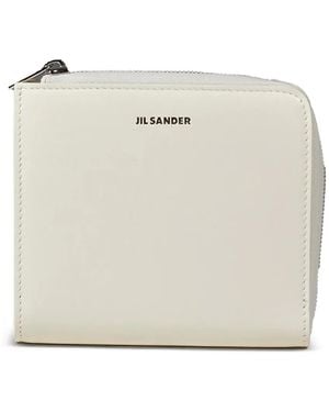 Jil Sander Leren Pasjeshouder - Naturel