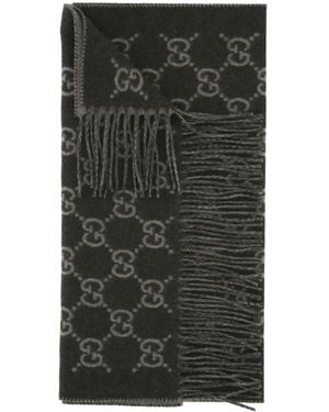 Gucci Sjaal Met Logo - Zwart