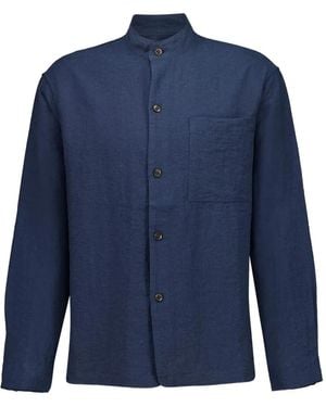 Commas Chemise À Col Mao - Bleu