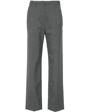 Valentino Garavani Virgin-Wool Straight Trousers - Grey