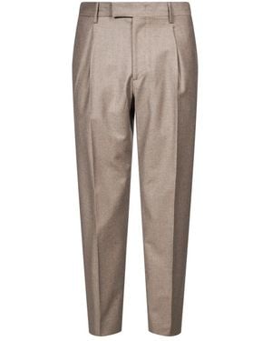 Grayed Albert Pleated-Detail Tailored Pants - Natural