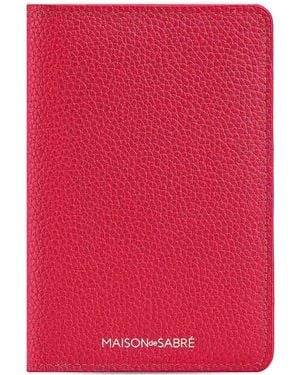 Maison De Sabre Leather Passport Holder - Red