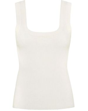 Aje. Bronte Ribbed Tank Top - White