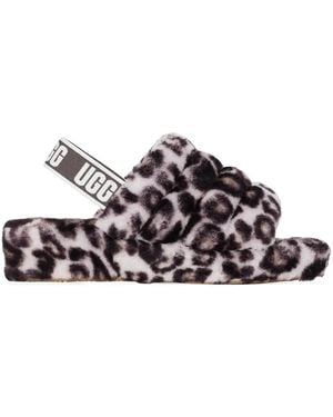 UGG Fluff Yeah Slingback Sandals - White