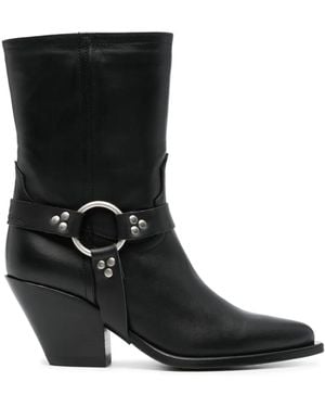 Sonora Boots 70Mm Leather Boots - Black
