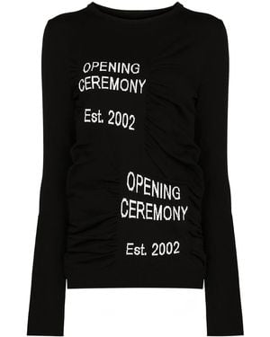 Opening Ceremony Box Logo Crew-Neck Sweater - Black