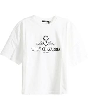 Willy Chavarria Chavantino Brava Logo-Print T-Shirt - White