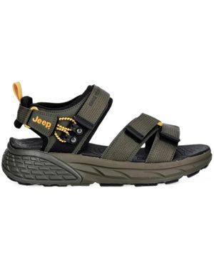 Jeep Groove Touch-Strap Sandals - Black
