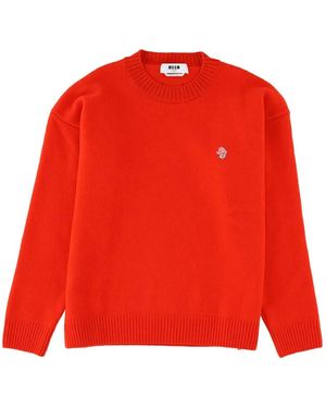 MSGM Crew-Neck Jumper - Red