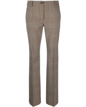 Moschino Checked Straight-Leg Pants - Gray