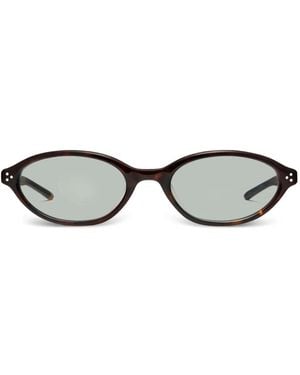 Gentle Monster La Cha T1 Oval-Frame Sunglasses - Brown