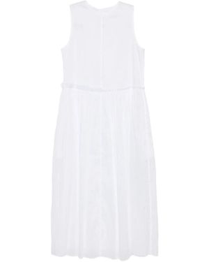 Jil Sander Pleated Cotton Dress - White