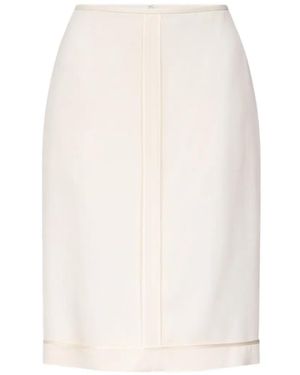 Loulou de Saison Inside-Out Seam Straight Midi Skirt - White