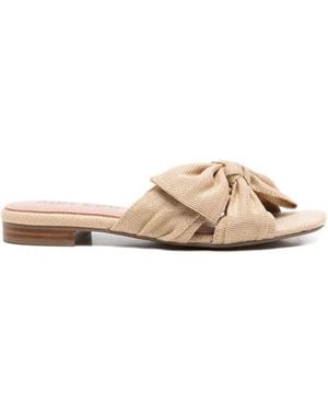 Bibi Lou Karsie Bow-Detail Woven Sandals - Natural