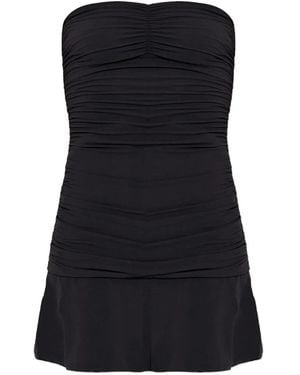 Bondeye Ruched Bare Dress - Black