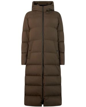 Herno Quilted Hooded Puffer Jackets - Brown
