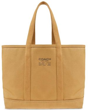 COACH Utility Stitched Detail Tote Bag - Natural