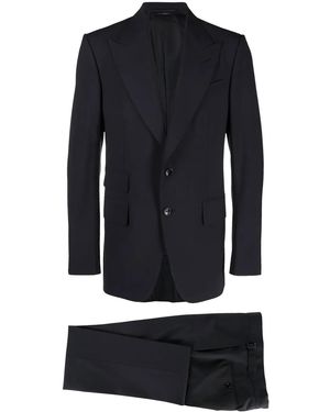 Tom Ford Einreihiger Shelton Anzug - Blau