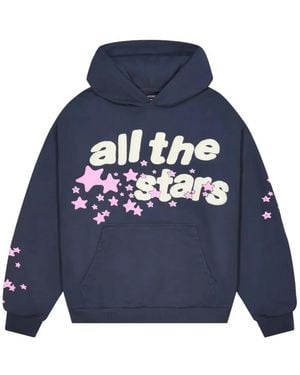 BROKEN PLANET Graphic-Stars Long-Sleeve Hoodie - Blue