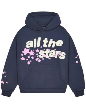 BROKEN PLANET Graphic-Stars Long-Sleeve Hoodie - Blue
