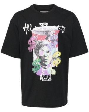 Musium Div. Graphic Printed Cotton Tee - Black