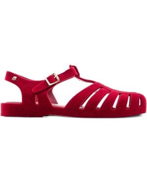 Melissa Possession Velvet Sandals - Red