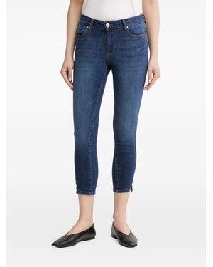 Fracomina Cropped Zip-Detail Jeans - Blue
