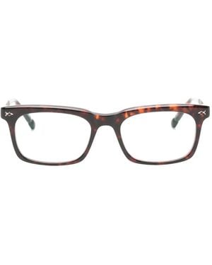 Matsuda Eckige Brille - Braun