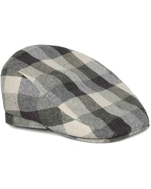 Lock & Co. Hatters Grosvenor Check Flat Cap - Gray