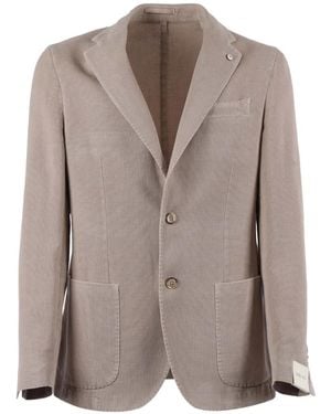 L.B.M. 1911 Drop S Buttoned Blazer - Brown