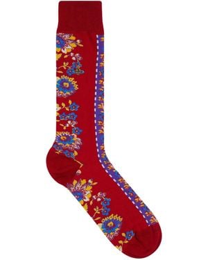 Vivienne Westwood Chaussettes Flower Stripe - Rouge