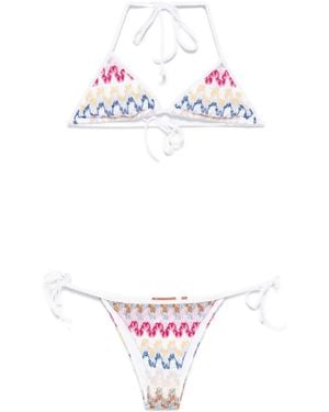 Missoni Lamé Effect Bikini - Bianco