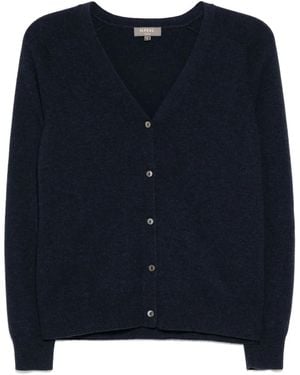 N.Peal Cashmere Lara Vネック カーディガン - ブルー