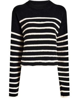 Proenza Schouler Striped Cropped Sweater - Black