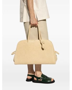 Jacquemus The Large Turismo Crocodile-Effect Tote Bag - Natural