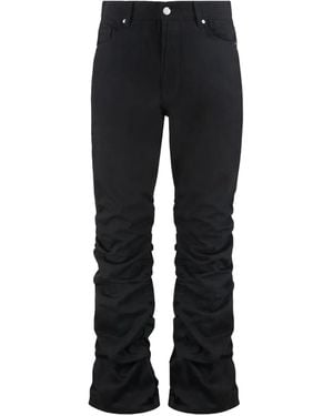 B1ARCHIVE Rouched-Detail Jeans - Black