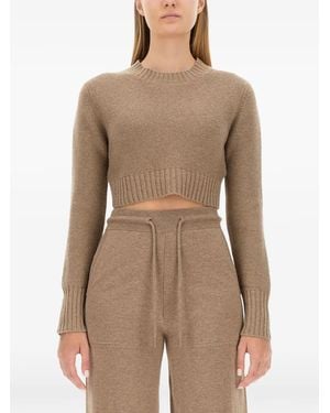 Max Mara Cropped Jumper - Natural
