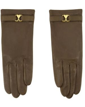Ami Paris Ami de Coeur Handschuhe aus Leder - Grün